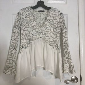 Lace V-Neck Blouse